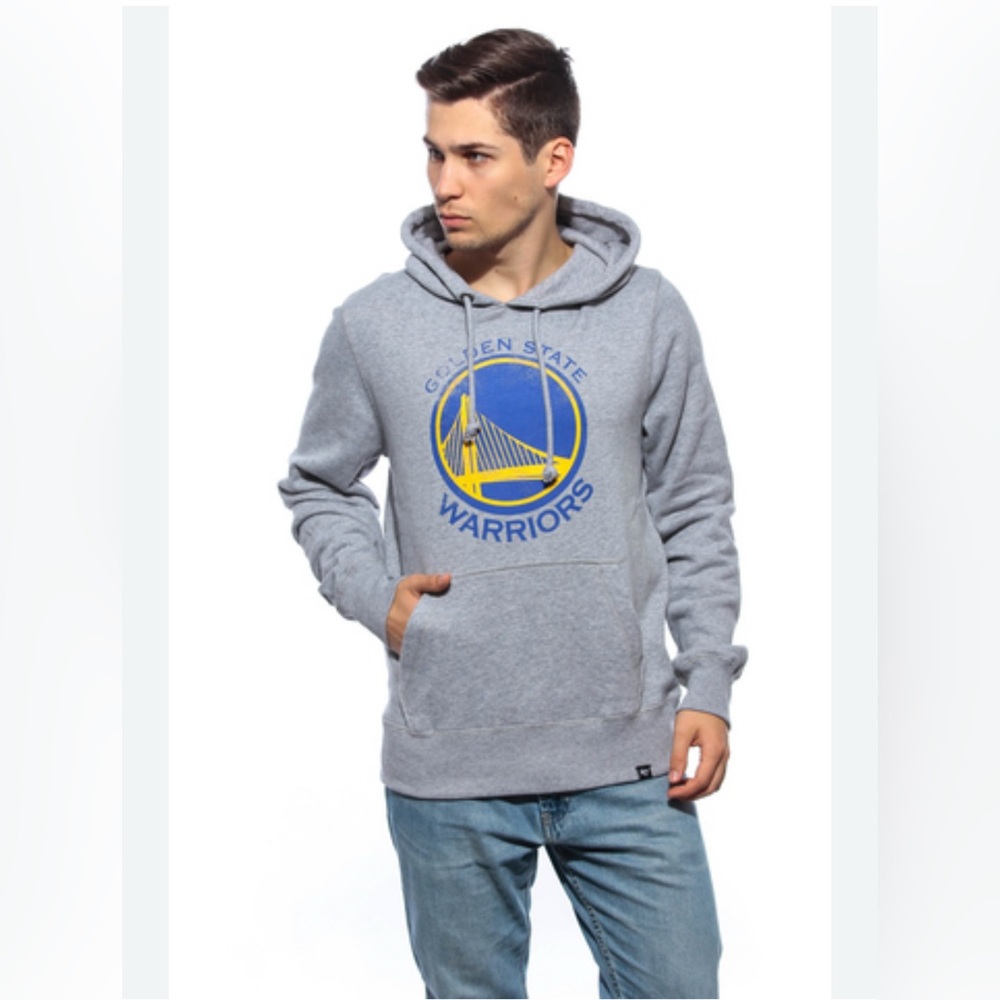 Golden State Warriors Heather Gray Alternate Logo Pullover Hoodie Men’s size XL